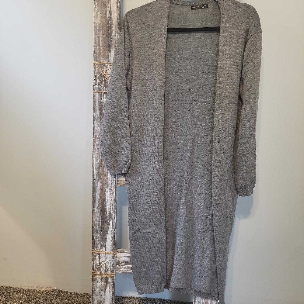 Emery Rose Long Gray Cardigan Sweater